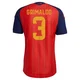 Men's Alejandro Grimaldo Red Authentic ＃3 Spain National Team FIFA X World Cup 2026 Home On Field Soccer Jersey