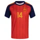 Men's Aymeric Laporte Red Replica ＃14 Spain National Team FIFA X World Cup 2026 Home Soccer Jersey