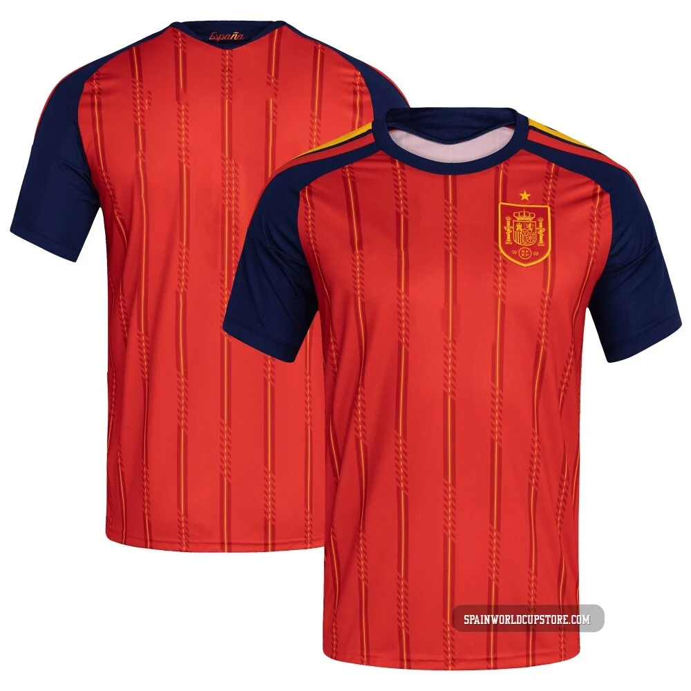 Men's Blank Red Replica Spain National Team FIFA X World Cup 2026 Home Soccer Jersey