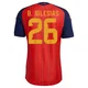 Men's Borja Iglesias Red Authentic ＃26 Spain National Team FIFA X World Cup 2026 Home On Field Soccer Jersey