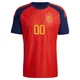 Men's Custom Red Authentic ＃00 Spain National Team FIFA X World Cup 2026 Home On Field Soccer Jersey