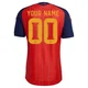 Men's Custom Red Authentic ＃00 Spain National Team FIFA X World Cup 2026 Home On Field Soccer Jersey