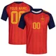 Men's Custom Red Replica ＃00 Spain National Team FIFA X World Cup 2026 Home Soccer Jersey