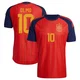 Men's Dani Olmo Red Authentic ＃10 Spain National Team FIFA X World Cup 2026 Home On Field Soccer Jersey