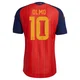 Men's Dani Olmo Red Authentic ＃10 Spain National Team FIFA X World Cup 2026 Home On Field Soccer Jersey