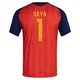 Men's David Raya Red Replica ＃1 Spain National Team FIFA X World Cup 2026 Home Soccer Jersey