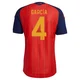 Men's Eric García Red Authentic ＃4 Spain National Team FIFA X World Cup 2026 Home On Field Soccer Jersey