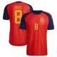 Men's Fabián Ruiz Red Authentic ＃8 Spain National Team FIFA X World Cup 2026 Home On Field Soccer Jersey