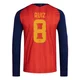 Men's Fabián Ruiz Red Replica ＃8 Spain National Team FIFA X World Cup 2026 Home Long Sleeve Soccer Jersey