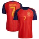 Men's Ferran Torres Red Authentic ＃7 Spain National Team FIFA X World Cup 2026 Home On Field Soccer Jersey