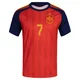Men's Ferran Torres Red Replica ＃7 Spain National Team FIFA X World Cup 2026 Home Soccer Jersey