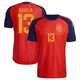 Men's Joan García Red Authentic ＃13 Spain National Team FIFA X World Cup 2026 Home On Field Soccer Jersey