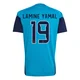 Men's Lamine Yamal Replica ＃19 Spain National Team Turquoise FIFA X World Cup 2026 Tiro Home Training Soccer Jersey
