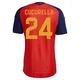 Men's Marc Cucurella Red Authentic ＃24 Spain National Team FIFA X World Cup 2026 Home On Field Soccer Jersey