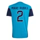 Men's Marc Pubill Replica ＃2 Spain National Team Turquoise FIFA X World Cup 2026 Tiro Home Training Soccer Jersey