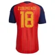 Men's Martín Zubimendi Red Authentic ＃18 Spain National Team FIFA X World Cup 2026 Home On Field Soccer Jersey