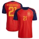Men's Mikel Oyarzabal Red Authentic ＃21 Spain National Team FIFA X World Cup 2026 Home On Field Soccer Jersey