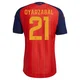 Men's Mikel Oyarzabal Red Authentic ＃21 Spain National Team FIFA X World Cup 2026 Home On Field Soccer Jersey