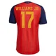 Men's Nico Williams Red Authentic ＃17 Spain National Team FIFA X World Cup 2026 Home On Field Soccer Jersey