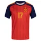 Men's Nico Williams Red Replica ＃17 Spain National Team FIFA X World Cup 2026 Home Soccer Jersey