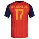 Men's Nico Williams Red Replica ＃17 Spain National Team FIFA X World Cup 2026 Home Soccer Jersey