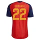 Men's Pau Cubarsí Red Authentic ＃22 Spain National Team FIFA X World Cup 2026 Home On Field Soccer Jersey