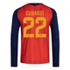 Men's Pau Cubarsí Red Replica ＃22 Spain National Team FIFA X World Cup 2026 Home Long Sleeve Soccer Jersey