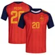 Men's Pedri Red Replica ＃20 Spain National Team FIFA X World Cup 2026 Home Soccer Jersey