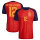 Men's Pedro Porro Red Authentic ＃12 Spain National Team FIFA X World Cup 2026 Home On Field Soccer Jersey