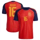 Men's Rodri Red Authentic ＃16 Spain National Team FIFA X World Cup 2026 Home On Field Soccer Jersey