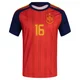 Men's Rodri Red Replica ＃16 Spain National Team FIFA X World Cup 2026 Home Soccer Jersey