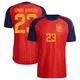 Men's Unai Simón Red Authentic ＃23 Spain National Team FIFA X World Cup 2026 Home On Field Soccer Jersey