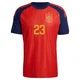 Men's Unai Simón Red Authentic ＃23 Spain National Team FIFA X World Cup 2026 Home On Field Soccer Jersey