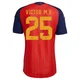 Men's Víctor Muñoz Red Authentic ＃25 Spain National Team FIFA X World Cup 2026 Home On Field Soccer Jersey