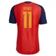Men's Yéremy Pino Red Authentic ＃11 Spain National Team FIFA X World Cup 2026 Home On Field Soccer Jersey