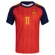 Men's Yéremy Pino Red Replica ＃11 Spain National Team FIFA X World Cup 2026 Home Soccer Jersey