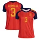 Women's Alejandro Grimaldo Red Replica ＃3 Spain National Team FIFA X World Cup 2026 Home Soccer Jersey