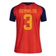 Women's Alejandro Grimaldo Red Replica ＃3 Spain National Team FIFA X World Cup 2026 Home Soccer Jersey