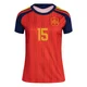 Women's Álex Baena Red Replica ＃15 Spain National Team FIFA X World Cup 2026 Home Soccer Jersey