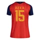 Women's Álex Baena Red Replica ＃15 Spain National Team FIFA X World Cup 2026 Home Soccer Jersey