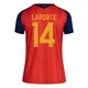 Women's Aymeric Laporte Red Replica ＃14 Spain National Team FIFA X World Cup 2026 Home Soccer Jersey