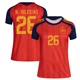 Women's Borja Iglesias Red Replica ＃26 Spain National Team FIFA X World Cup 2026 Home Soccer Jersey