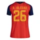 Women's Borja Iglesias Red Replica ＃26 Spain National Team FIFA X World Cup 2026 Home Soccer Jersey
