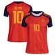 Women's Dani Olmo Red Replica ＃10 Spain National Team FIFA X World Cup 2026 Home Soccer Jersey
