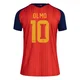 Women's Dani Olmo Red Replica ＃10 Spain National Team FIFA X World Cup 2026 Home Soccer Jersey