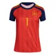 Women's David Raya Red Replica ＃1 Spain National Team FIFA X World Cup 2026 Home Soccer Jersey
