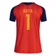 Women's David Raya Red Replica ＃1 Spain National Team FIFA X World Cup 2026 Home Soccer Jersey