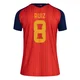 Women's Fabián Ruiz Red Replica ＃8 Spain National Team FIFA X World Cup 2026 Home Soccer Jersey