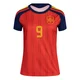 Women's Gavi Red Replica ＃9 Spain National Team FIFA X World Cup 2026 Home Soccer Jersey