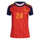 Women's Marc Cucurella Red Replica ＃24 Spain National Team FIFA X World Cup 2026 Home Soccer Jersey